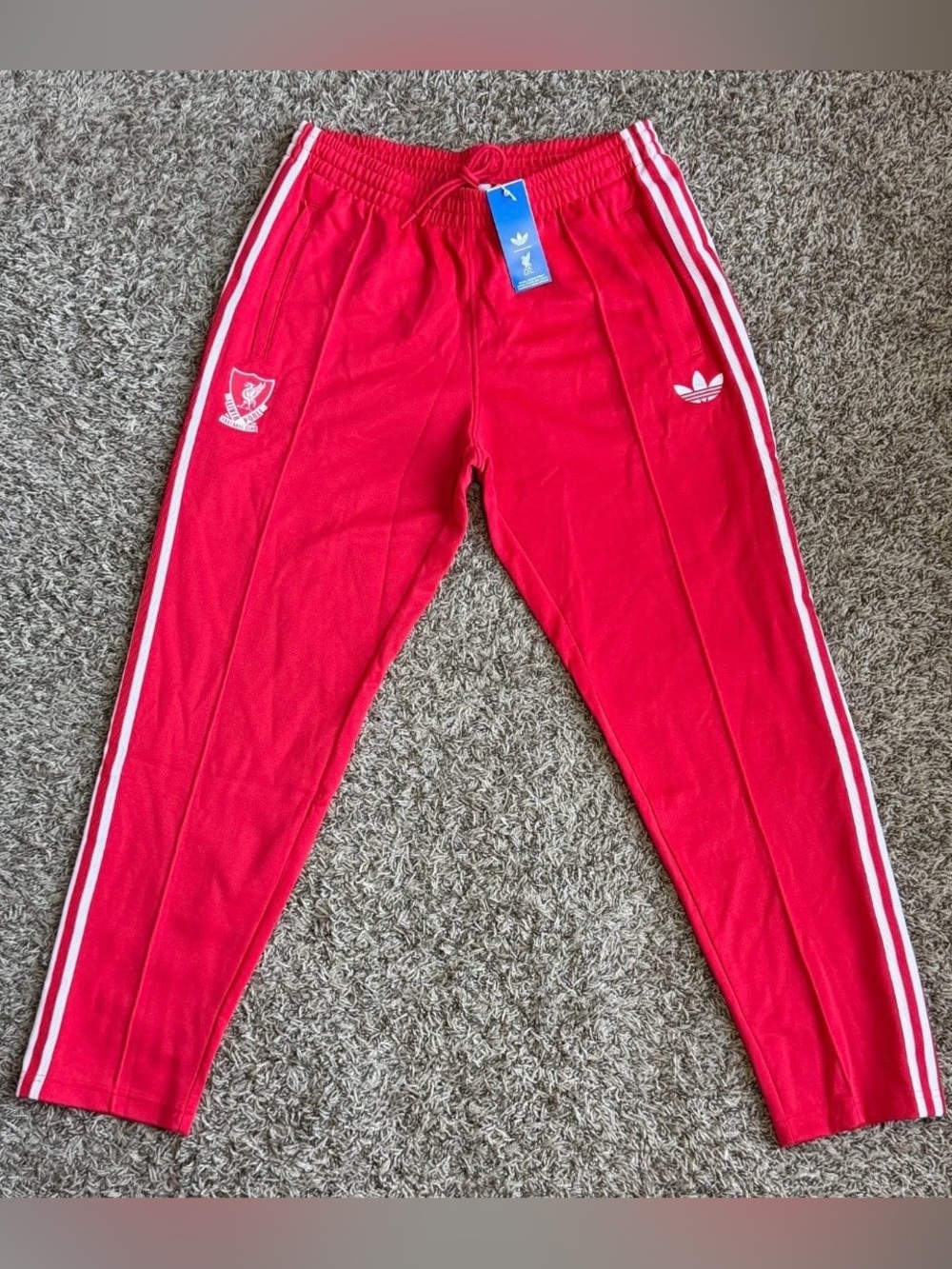 Adidas Originals Liverpool FC Track Pants Pure Ruby Red / White Men’s XL JZ0139